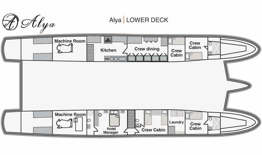Maindeck and  Lower Deck - Alya Cruise