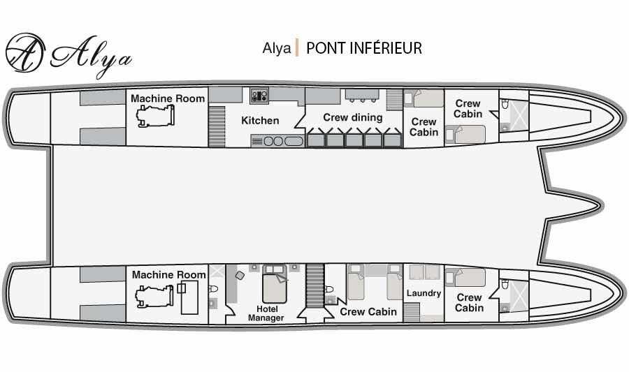 Pont principal et Pont Inférieur - Croisière Alya